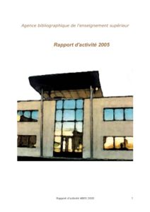 Couverture rapport d’activités 2005