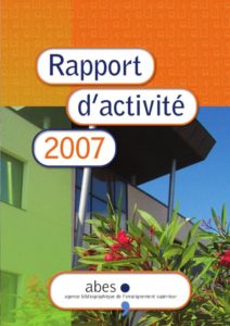 Couverture rapport d’activités 2007