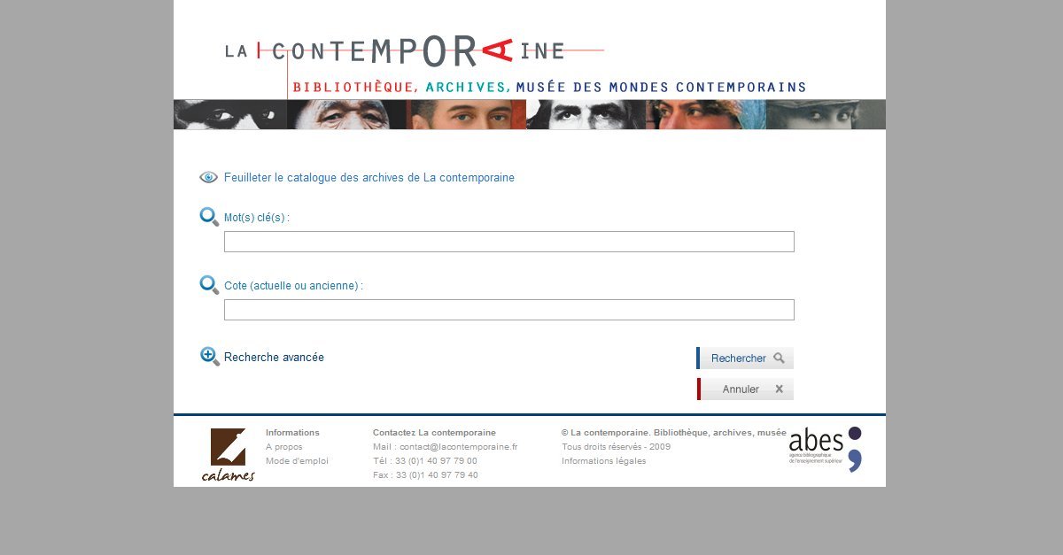 La Contemporaine - Catalogue of archives and manuscripts