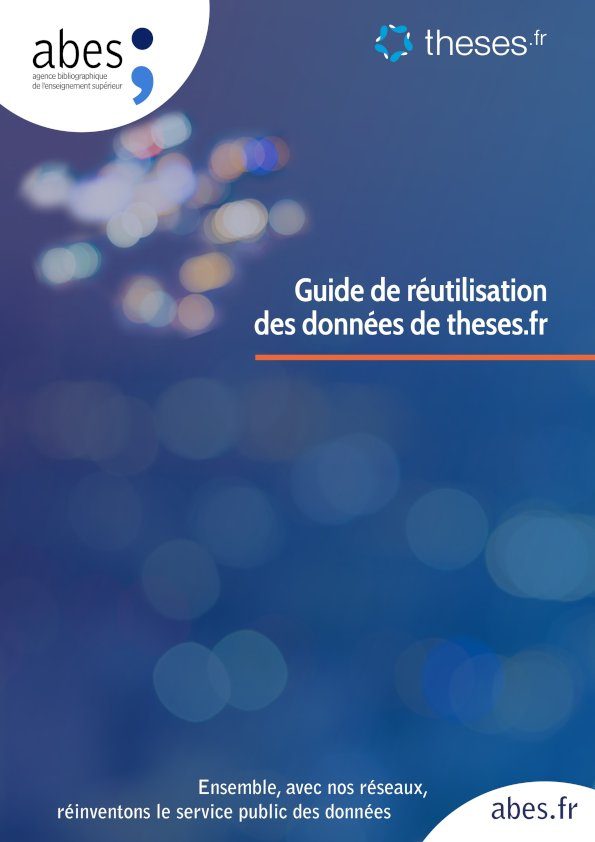 Cover of the theses.fr data reuse guide