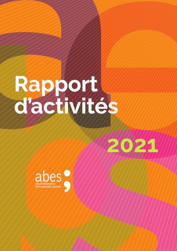 Couverture rapport d&#039;activités Abes 2021