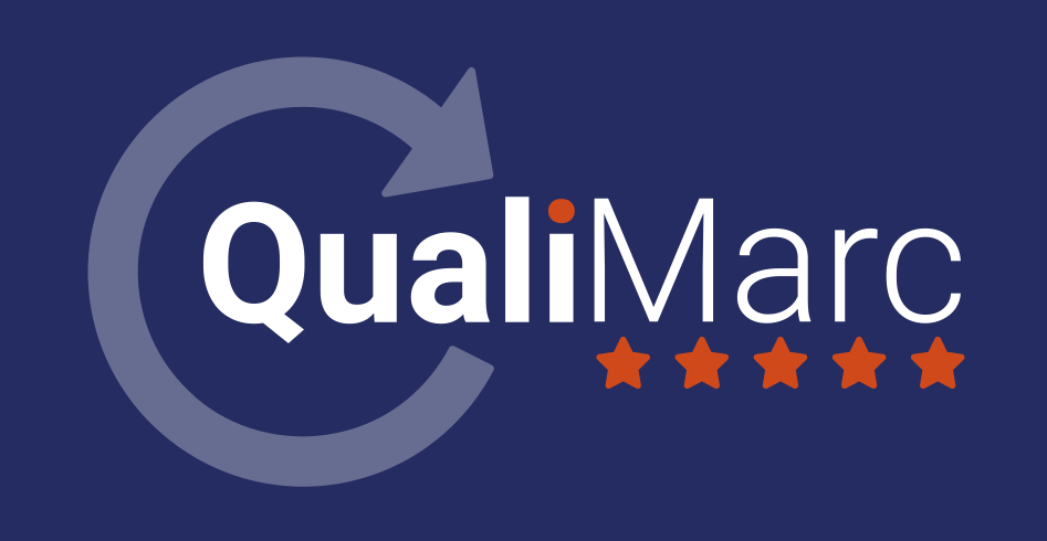 Logo QualiMarc fond bleu format png