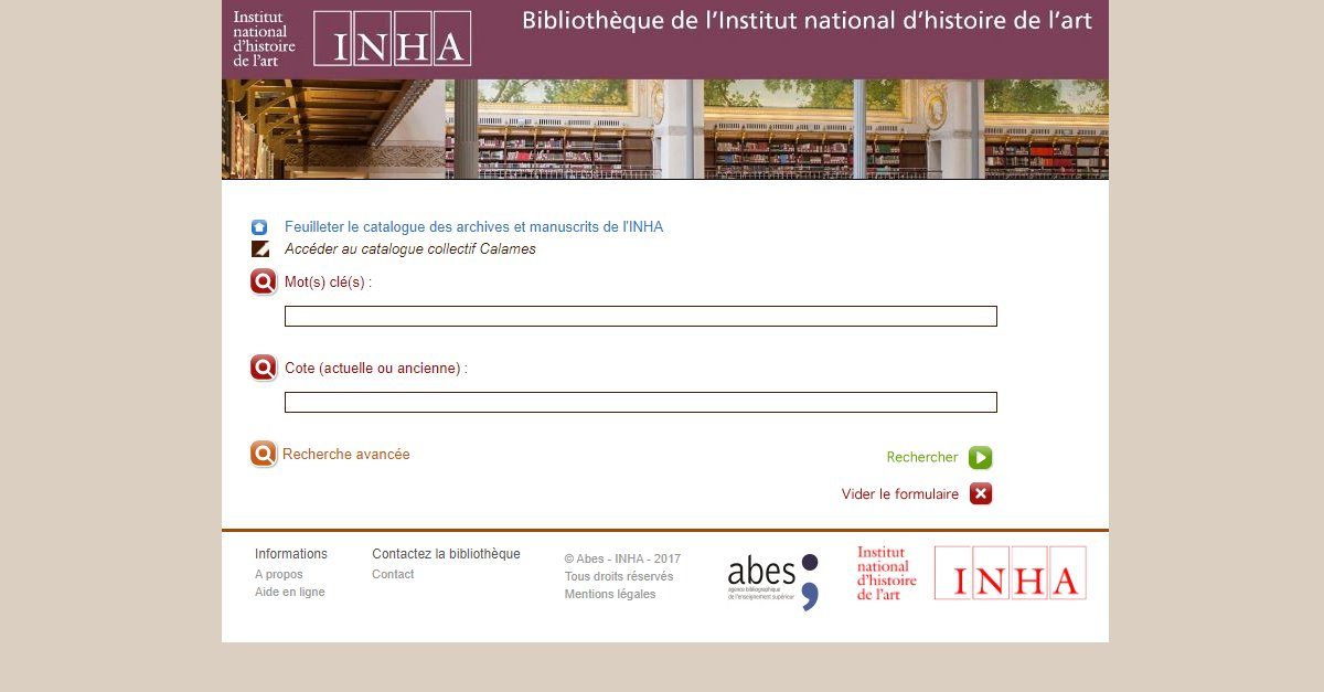 Bibliothèque de l'INHA – Catalogues des archives et manuscrits de l’enseignement supérieur