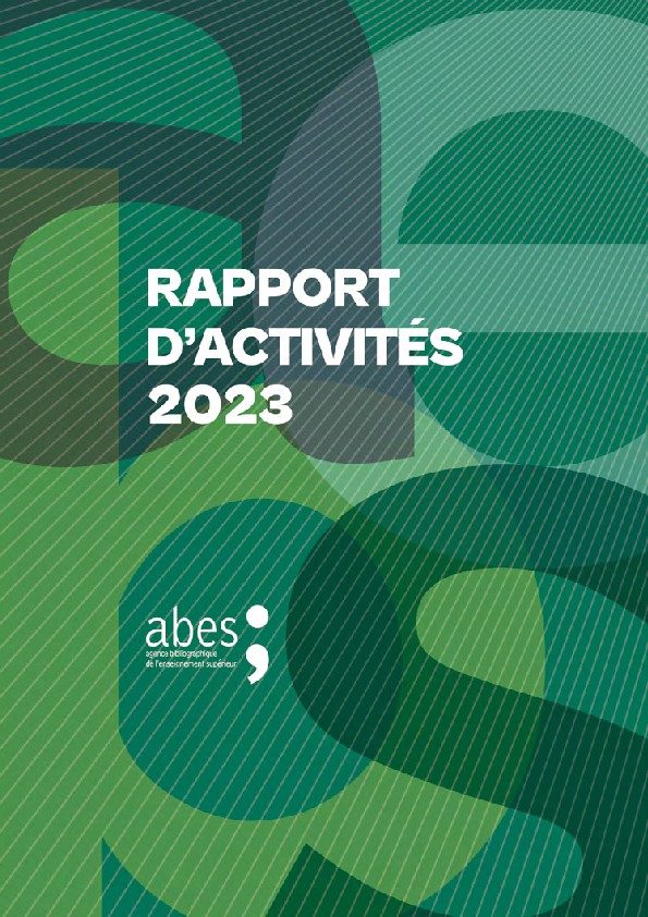 Couverture rapport d’activités Abes 2023