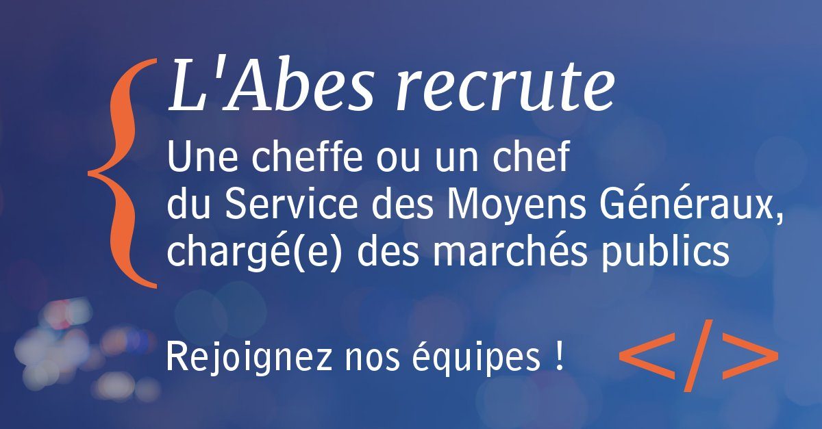 Offre cheffe ou chef du Service des Moyens Généraux (SMG)