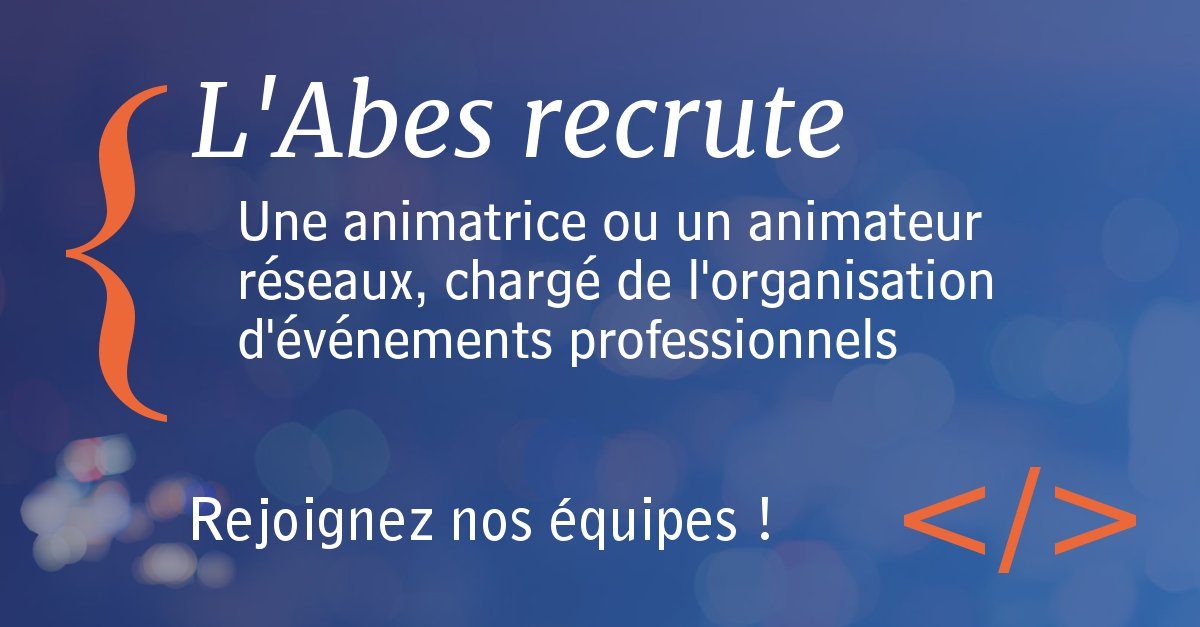 Offre animatrice ou animateur réseaux, chargé de l'organisation d'événements professionnels